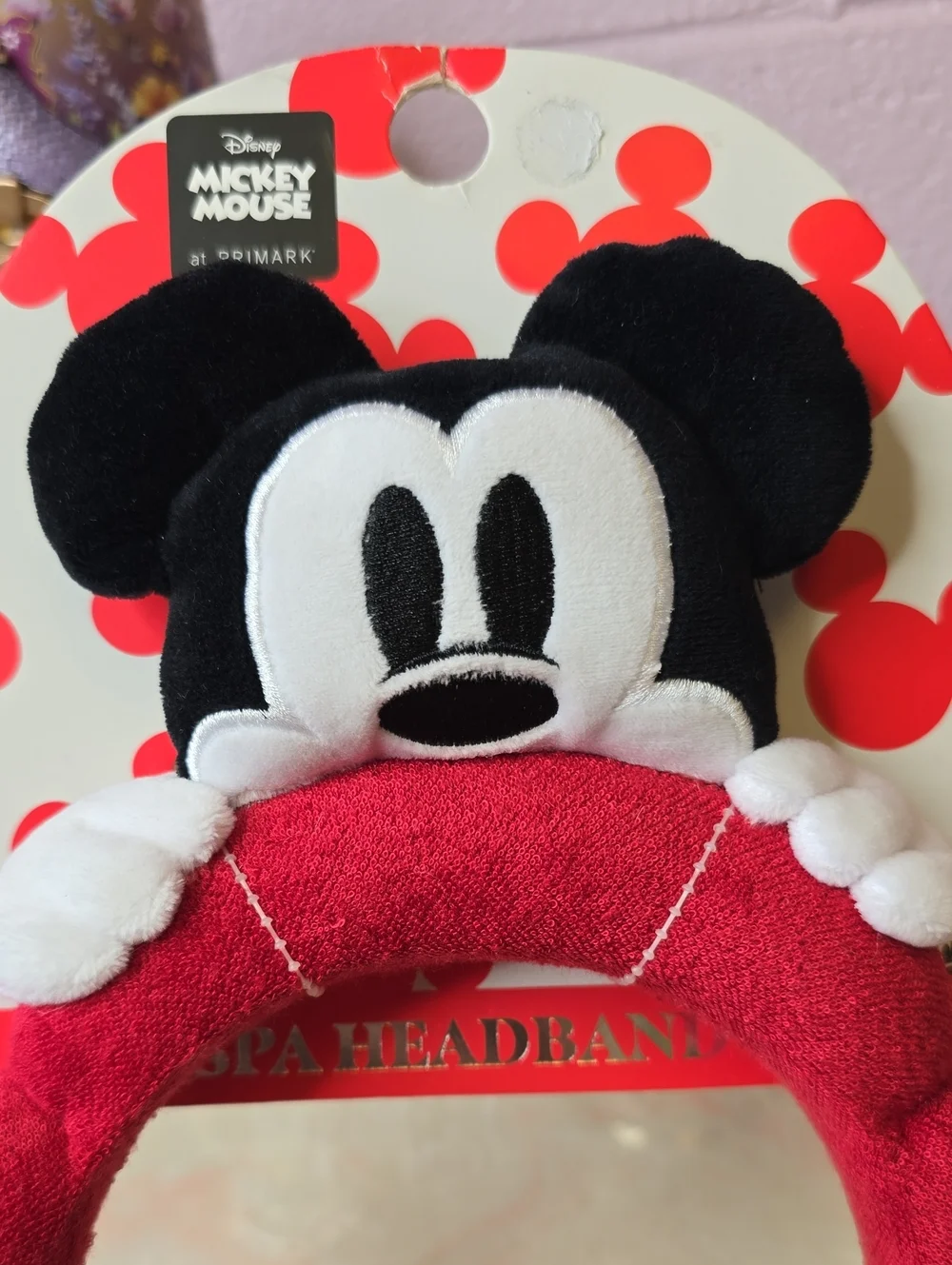 NWT Primark X Disney Mickey Mouse Spa Headband One Size Red